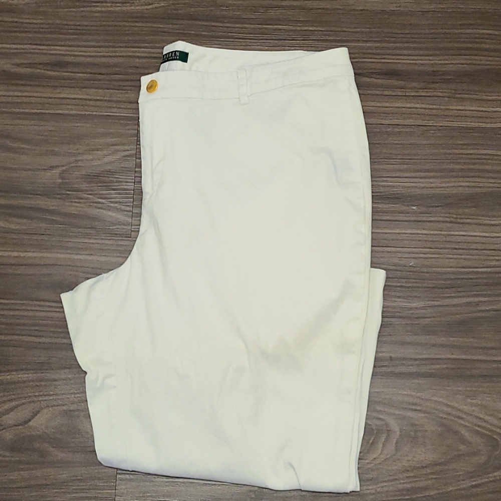 Ralph Lauren white capri